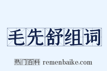 毛先舒组词是什么意思的图片